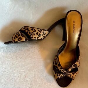 Liz Claiborne Cheetah Hair Heels Size 10